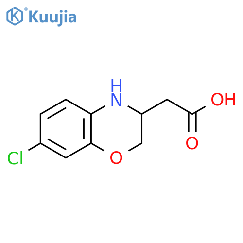 2-(7-chloro-3,4-dihydro-2H-benzo[b][1,4]oxazin-3-yl)acetic acid structure