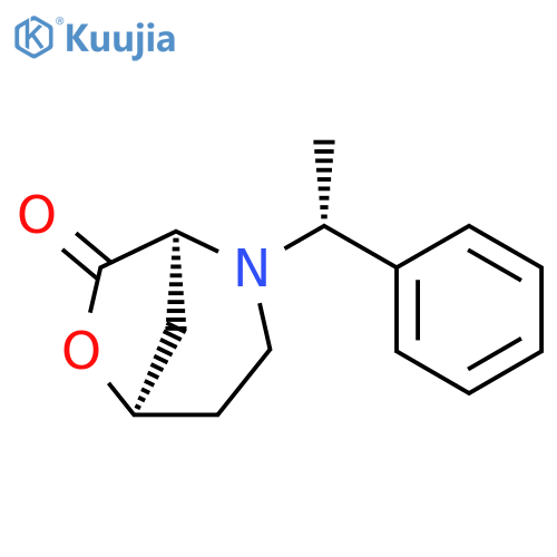 6-?Oxa-?2-?azabicyclo[3.2.1]?octan-?7-?one, 2-?[(1R)?-?1-?phenylethyl]?-?, (1S,?5R)?- structure
