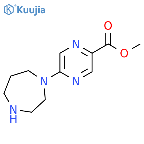 methyl 5-(1,4-diazepan-1-yl)pyrazine-2-carboxylate structure