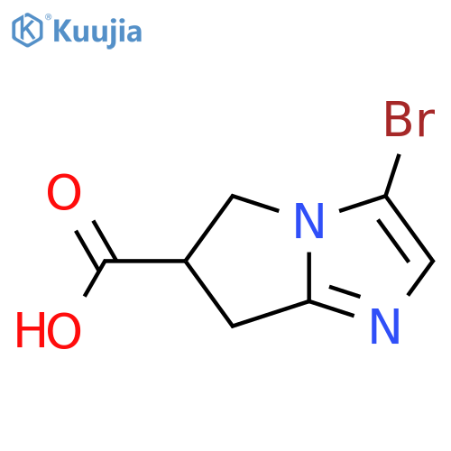 3-Bromo-6,7-dihydro-5H-pyrrolo[1,2-a]imidazole-6-carboxylic acid structure