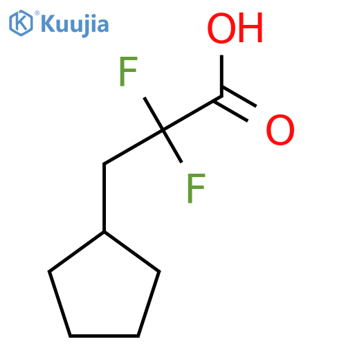 3-cyclopentyl-2,2-difluoropropanoic acid structure