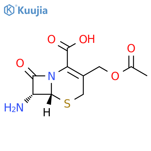 5-Thia-1-azabicyclo[4.2.0]oct-2-ene-2-carboxylic acid, 3-[(acetyloxy)methyl]-7-amino-8-oxo-, (6R,7R)-rel- structure