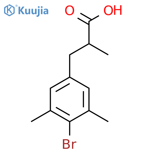 3-(4-Bromo-3,5-dimethylphenyl)-2-methylpropanoic acid structure