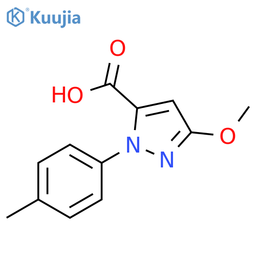 5-Methoxy-2-p-tolyl-2H-pyrazole-3-carboxylic acid structure