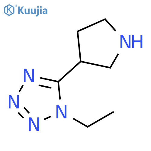 1-ethyl-5-(pyrrolidin-3-yl)-1H-1,2,3,4-tetrazole structure