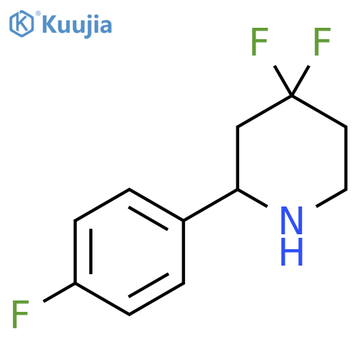 4,4-Difluoro-2-(4-fluorophenyl)piperidine structure