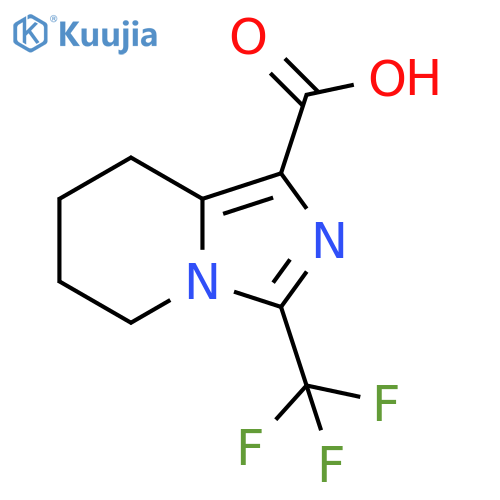 3-(trifluoromethyl)-5H,6H,7H,8H-imidazo1,5-apyridine-1-carboxylic acid structure