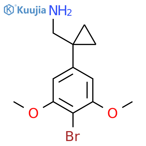 1-(4-bromo-3,5-dimethoxyphenyl)cyclopropylmethanamine structure