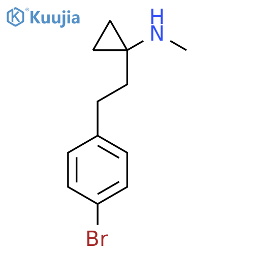 1-2-(4-bromophenyl)ethyl-N-methylcyclopropan-1-amine structure