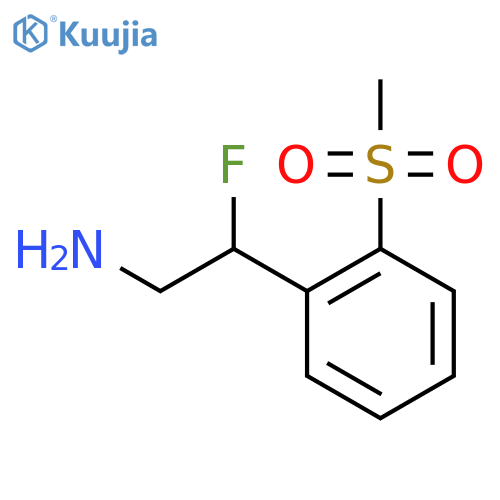 2-fluoro-2-(2-methanesulfonylphenyl)ethan-1-amine structure