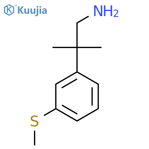 2-methyl-2-3-(methylsulfanyl)phenylpropan-1-amine structure