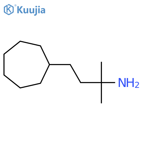 4-cycloheptyl-2-methylbutan-2-amine structure