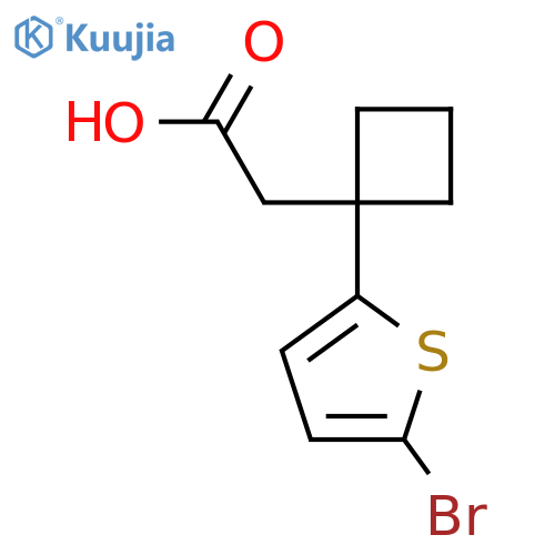 2-1-(5-bromothiophen-2-yl)cyclobutylacetic acid structure