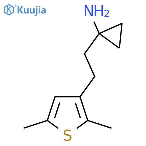 1-2-(2,5-dimethylthiophen-3-yl)ethylcyclopropan-1-amine structure