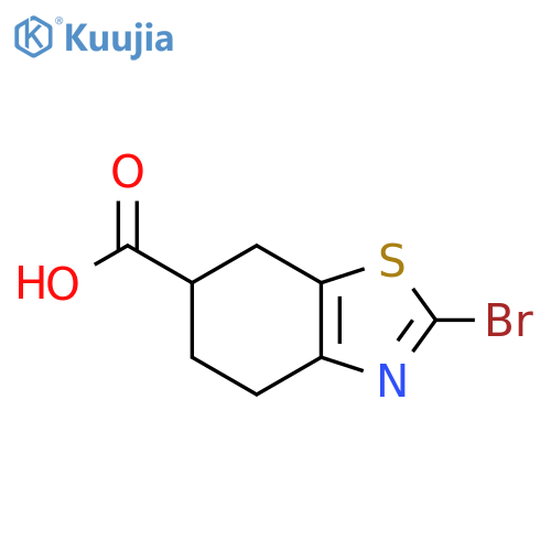 2-Bromo-4,5,6,7-tetrahydro-benzothiazole-6-carboxylic acid structure