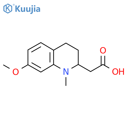 2-(7-Methoxy-1-methyl-1,2,3,4-tetrahydroquinolin-2-yl)acetic acid structure