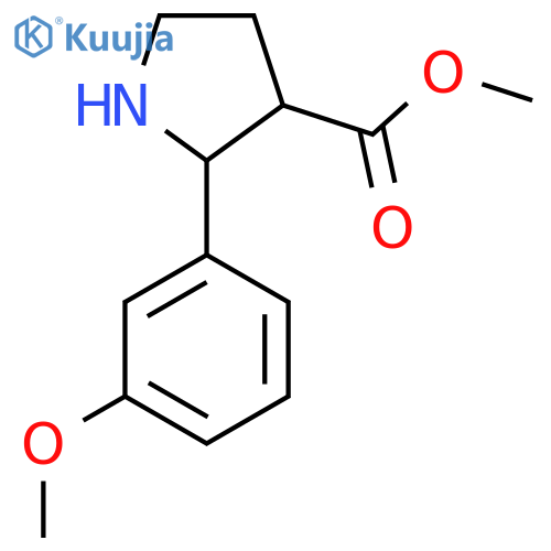 methyl 2-(3-methoxyphenyl)pyrrolidine-3-carboxylate structure