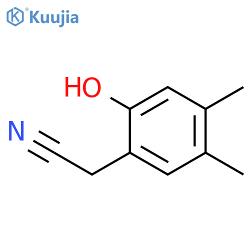 2-(2-hydroxy-4,5-dimethylphenyl)acetonitrile structure