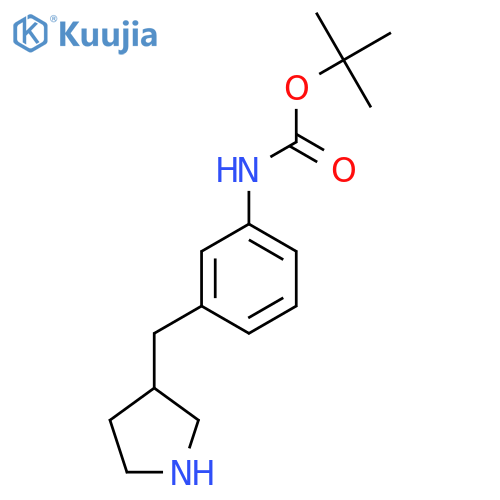 tert-butyl N-{3-(pyrrolidin-3-yl)methylphenyl}carbamate structure