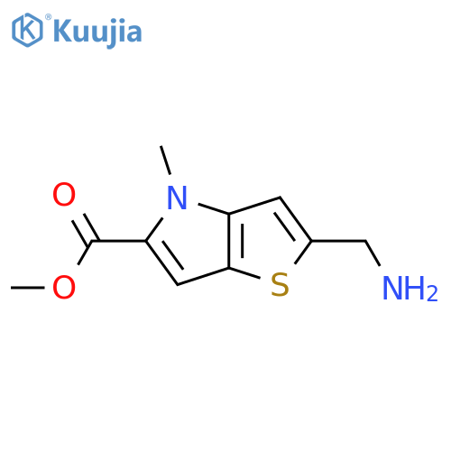 methyl 2-(aminomethyl)-4-methyl-4H-thieno[3,2-b]pyrrole-5-carboxylate structure