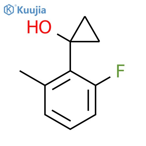 1-(2-fluoro-6-methylphenyl)cyclopropan-1-ol structure