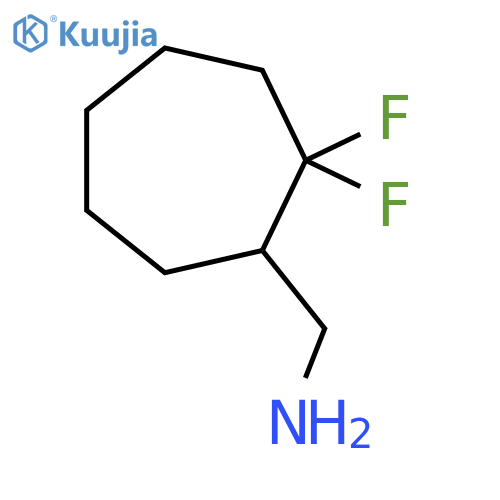(2,2-Difluorocycloheptyl)methanamine structure