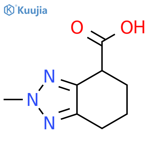 2-methyl-4,5,6,7-tetrahydro-2H-1,2,3-benzotriazole-4-carboxylic acid structure