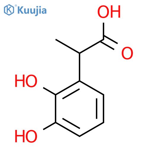2-(2,3-dihydroxyphenyl)propanoic acid structure