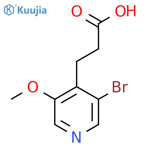 3-(3-bromo-5-methoxypyridin-4-yl)propanoic acid structure