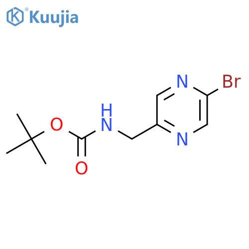 tert-butyl N-[(5-bromopyrazin-2-yl)methyl]carbamate structure