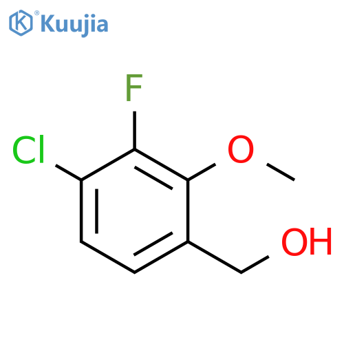 (4-Chloro-3-fluoro-2-methoxyphenyl)methanol structure