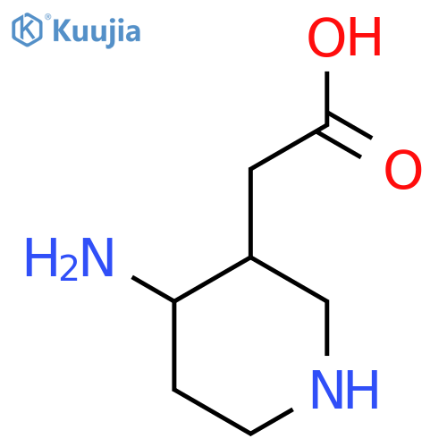 2-(4-Aminopiperidin-3-yl)acetic acid structure