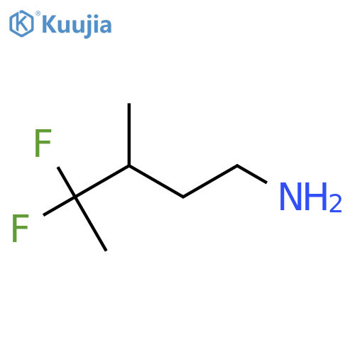 4,4-difluoro-3-methylpentan-1-amine structure