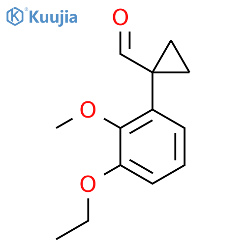 1-(3-ethoxy-2-methoxyphenyl)cyclopropane-1-carbaldehyde structure