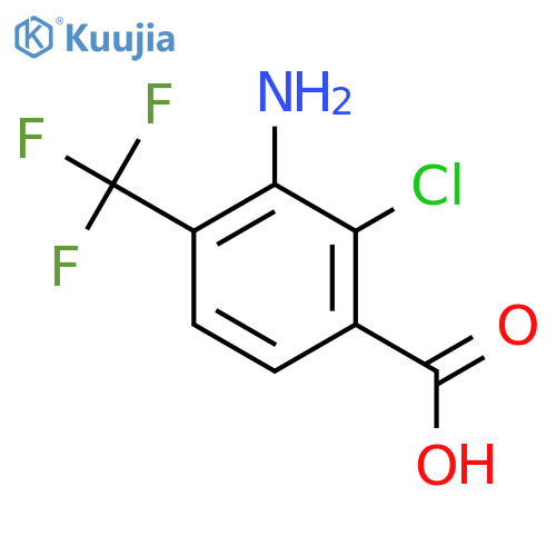 3-Amino-2-chloro-4-(trifluoromethyl)benzoic acid structure