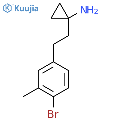 1-2-(4-bromo-3-methylphenyl)ethylcyclopropan-1-amine structure