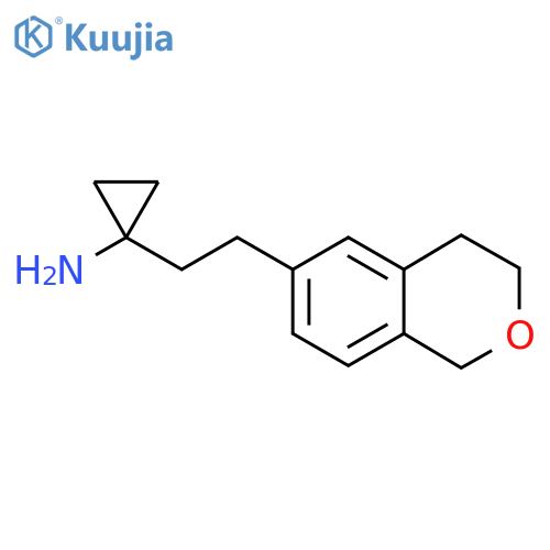 1-2-(3,4-dihydro-1H-2-benzopyran-6-yl)ethylcyclopropan-1-amine structure