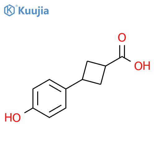 3-(4-hydroxyphenyl)cyclobutane-1-carboxylic acid, Mixture of diastereomers structure