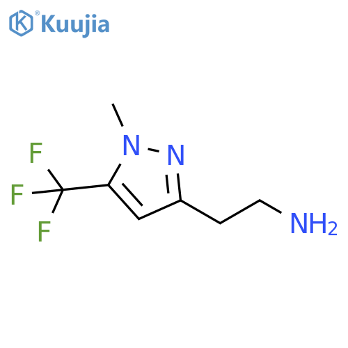 2-1-methyl-5-(trifluoromethyl)-1H-pyrazol-3-ylethan-1-amine structure