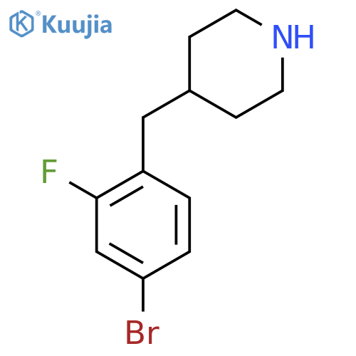 4-(4-bromo-2-fluorophenyl)methylpiperidine structure