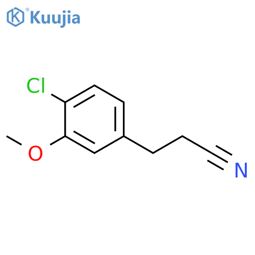 3-(4-chloro-3-methoxyphenyl)propanenitrile structure