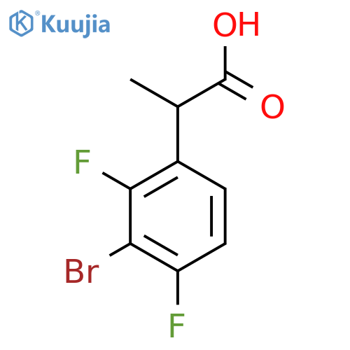2-(3-bromo-2,4-difluorophenyl)propanoic acid structure