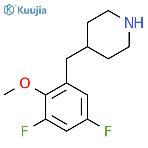 4-(3,5-difluoro-2-methoxyphenyl)methylpiperidine structure