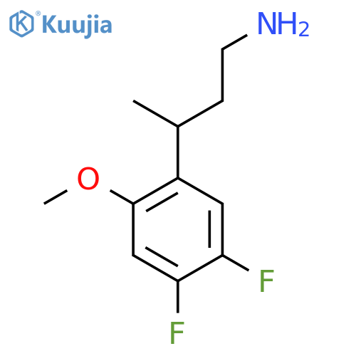 3-(4,5-difluoro-2-methoxyphenyl)butan-1-amine structure