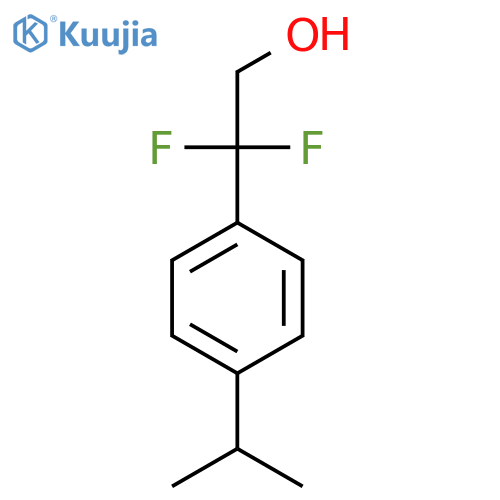 2,2-difluoro-2-4-(propan-2-yl)phenylethan-1-ol structure