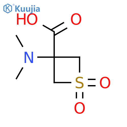 3-(Dimethylamino)-1,1-dioxo-thietane-3-carboxylic acid structure