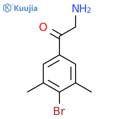 2-amino-1-(4-bromo-3,5-dimethylphenyl)ethan-1-one structure