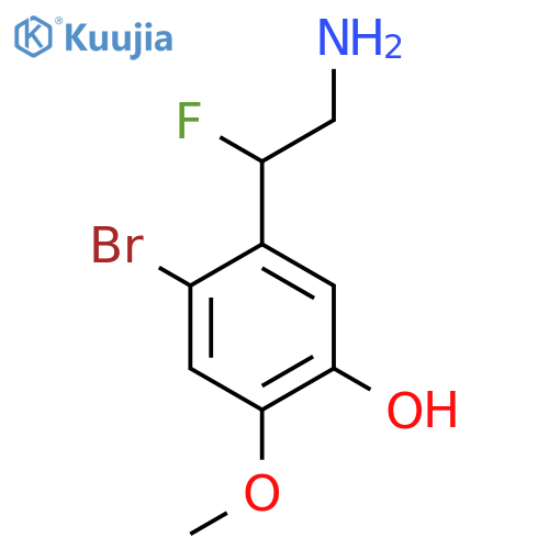 5-(2-amino-1-fluoroethyl)-4-bromo-2-methoxyphenol structure