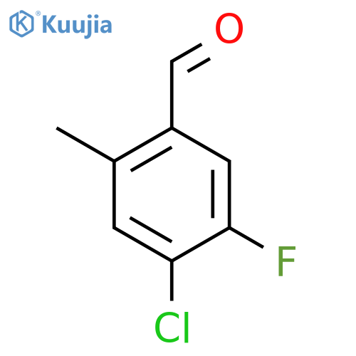 4-Chloro-5-fluoro-2-methylbenzaldehyde structure