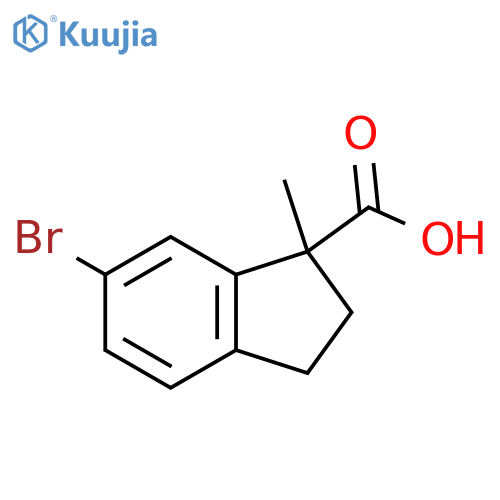 6-bromo-1-methyl-2,3-dihydro-1H-indene-1-carboxylic acid structure